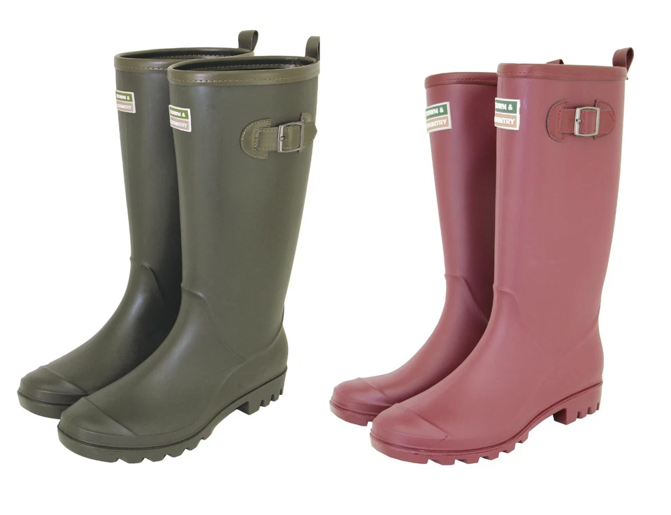 Town & Country Wellington Boots Lightweight PVC Fully Lined Unisex UK Size 4-12 - Image 3 of 4