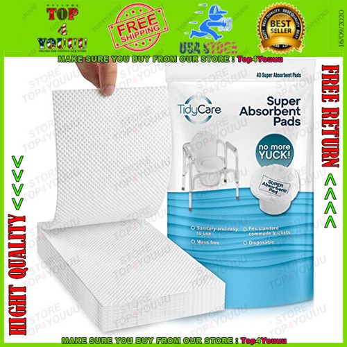 Absorbent Commode Pads for Portable Bedside Toilet Chair Buckets and