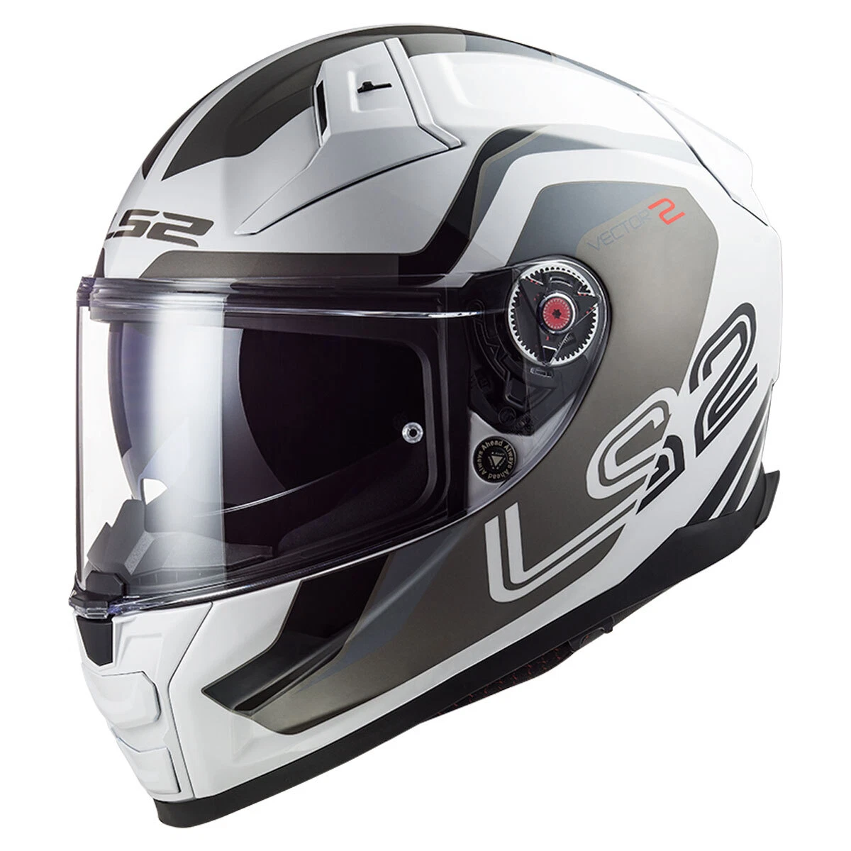 LS2 Vector 2 FF811 Metric White Titanium Silver Motorbike