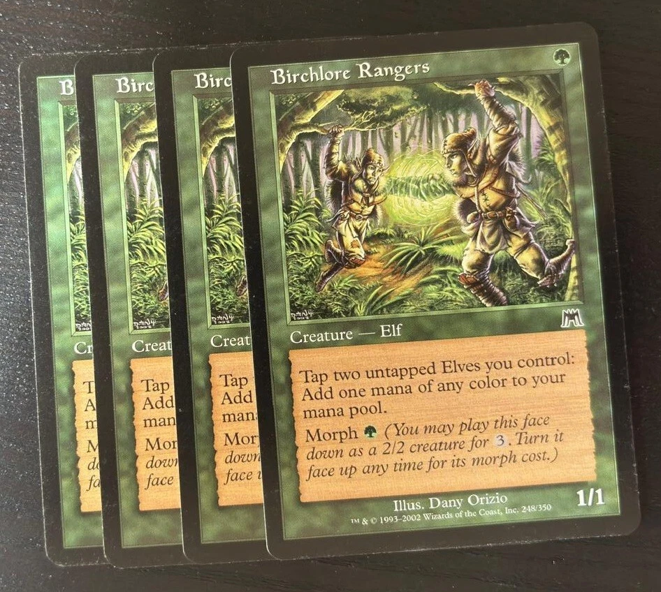 MTG 4X ONSLAUGHT BIRCHLORE RANGERS NM MAGIC THE GATHERING COMMON GREEN CREATURE - Image 4 of 4