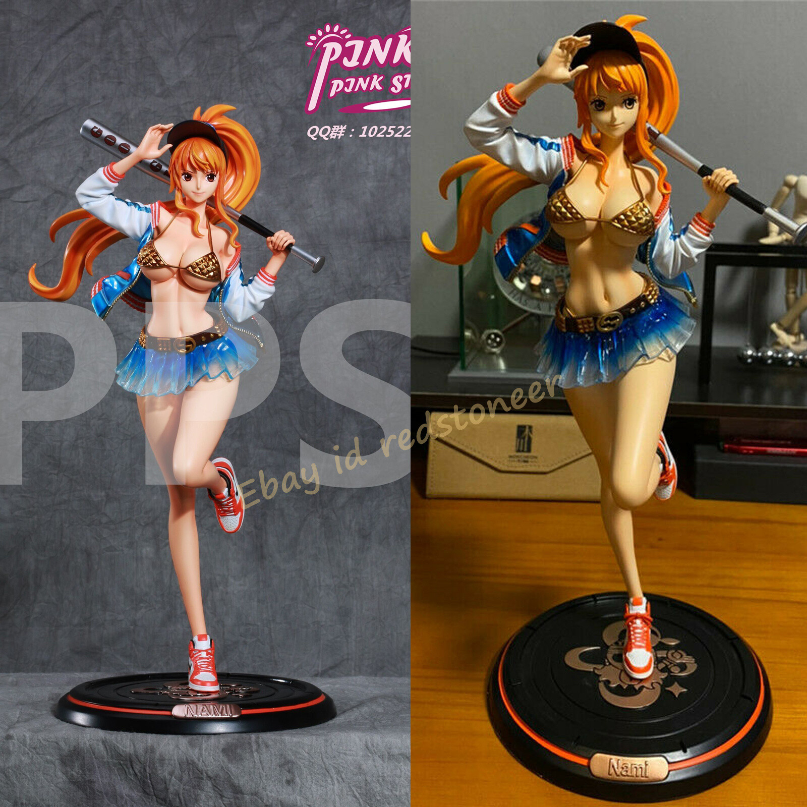 PPS Nami One Piece 1/6 13" Resina GK Estatua Anime Figura Rosa Stuio Desechado