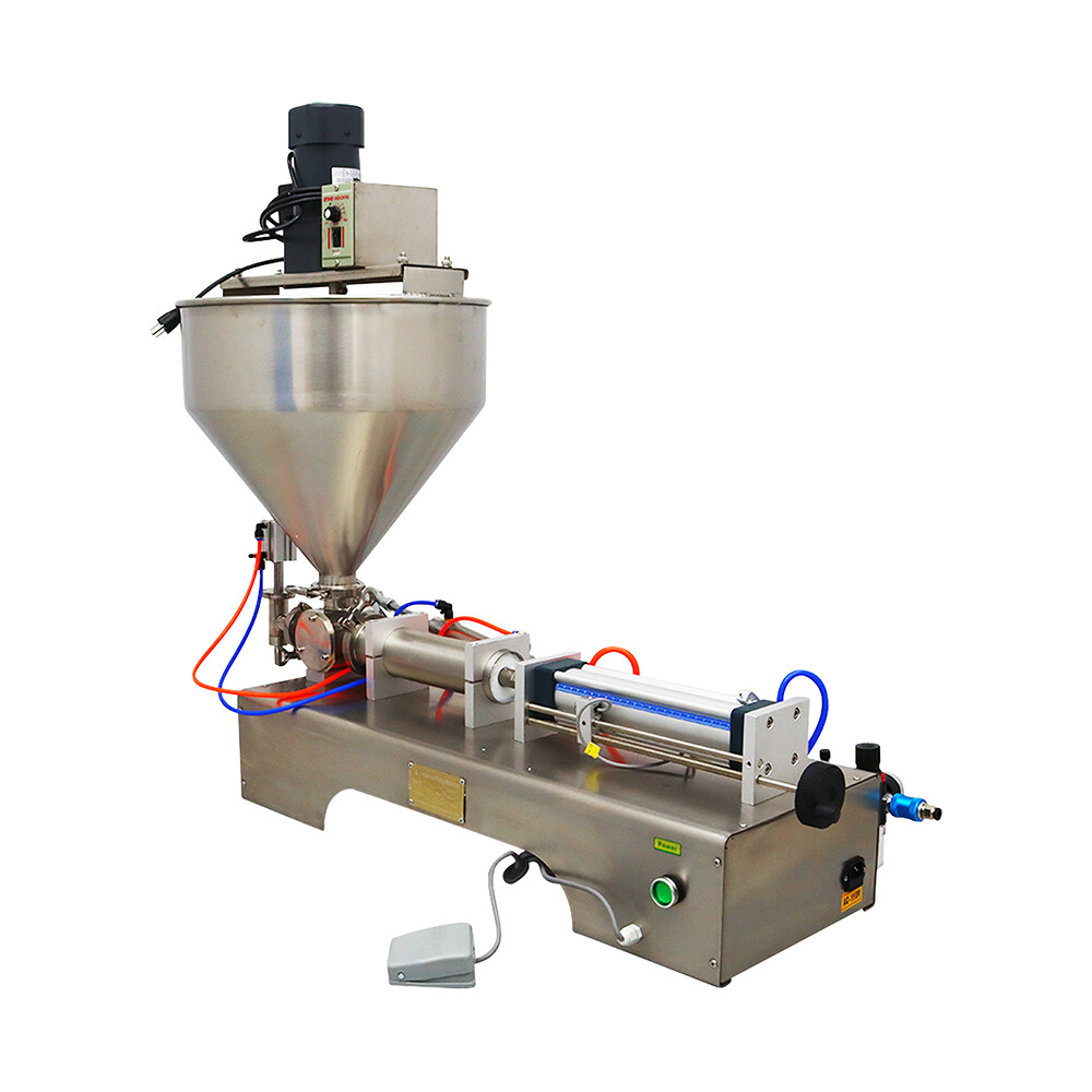 50-500ml Paste Filling Machine with Mixer Hopper Pneumatic filling machine
