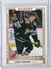2023-24 UD Hockey Series 1 OPC Luke Hughes Gold Glossy  #R-9 - New Jersey Devils