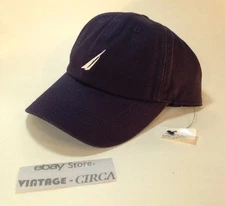 *NEW* NAUTICA Hat Cap 100% Cotton, 6 Panel,  NAVY BLUE WHITE, OSFA, RN 67835