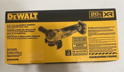 DEWALT 20V XR 4 1/2  ANGLE GRINDER WITH BRAKE DCG405B