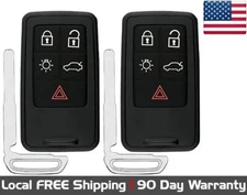 2x New Quality Replacement Key Fob Remote For Select Volvo Vehicles