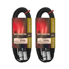 (2 Pack) 15ft Rapco Horizon N1M1-15 Microphone Cable with Neutrik XLR Connectors