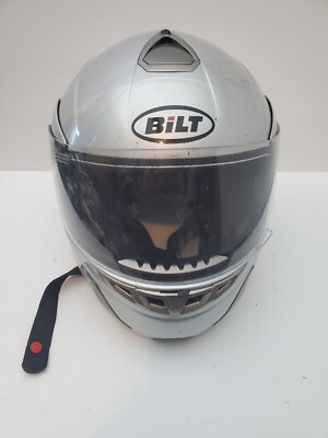 Bilt Solar Modular Motorcycle Helmet Techno Modular FMVSS No. 218 Gray SZ Small