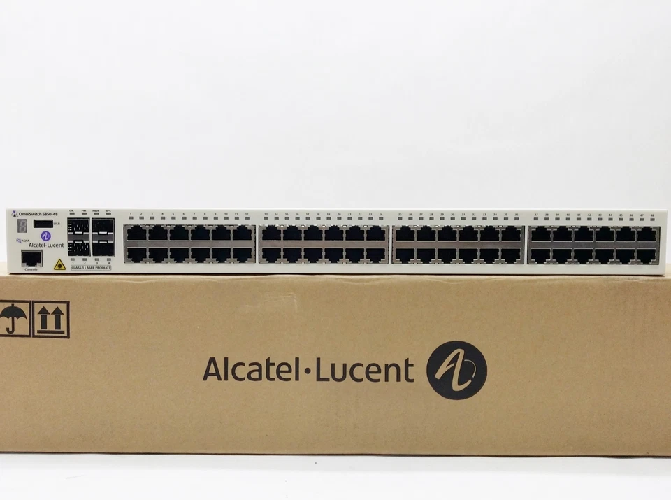 NEW ALCATEL-LUCENT OMNISWITCH OS6850-48 48-PORT SWITCH 902548-90 +PS-126W-AC - Image 2 of 4