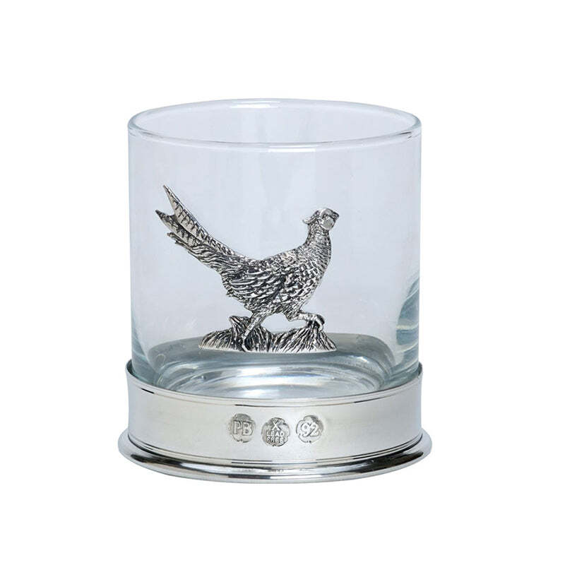Bisley Whisky Glass With Running Pheasant in Presentation Box