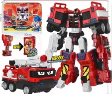 Authentic card Warrior Fire Shura children's plane transforming robot boy toy