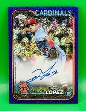 2024 Topps Chrome Update Irving Lopez Auto Purple Speckle Refractor /299 #RA-IL