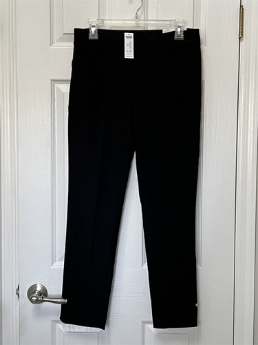 NWT Chico's Sz 0.5 S 6 So Slimming 360 Brigitte Black Rivet Hem Slim Ankle Pants