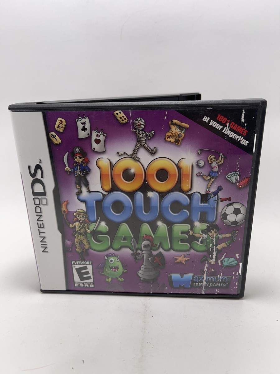 1001 Touch Games (Nintendo DS DSi, 2DS, 3DS, 2004) Manual, Case
