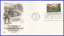 USA3 #1563 U/A ARTCRAFT FDC   Lexington-Concord Battle