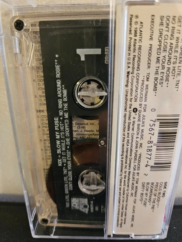 KIX Blow My Fuse 1988 CASSETTE TAPE GLAM/HAIR METAL "DON'T CLOSE YOUR EYES'" - Image 3 of 4
