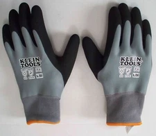 Klein Tools Winter Cold Weather Dipped Knit Gloves - L - 60389 - Combo Ship