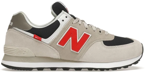 New Balance 574 Beige Red Blue