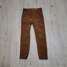 H M Kids Brown Slim Fit Corduroy Pants Size 8 Pre-loved