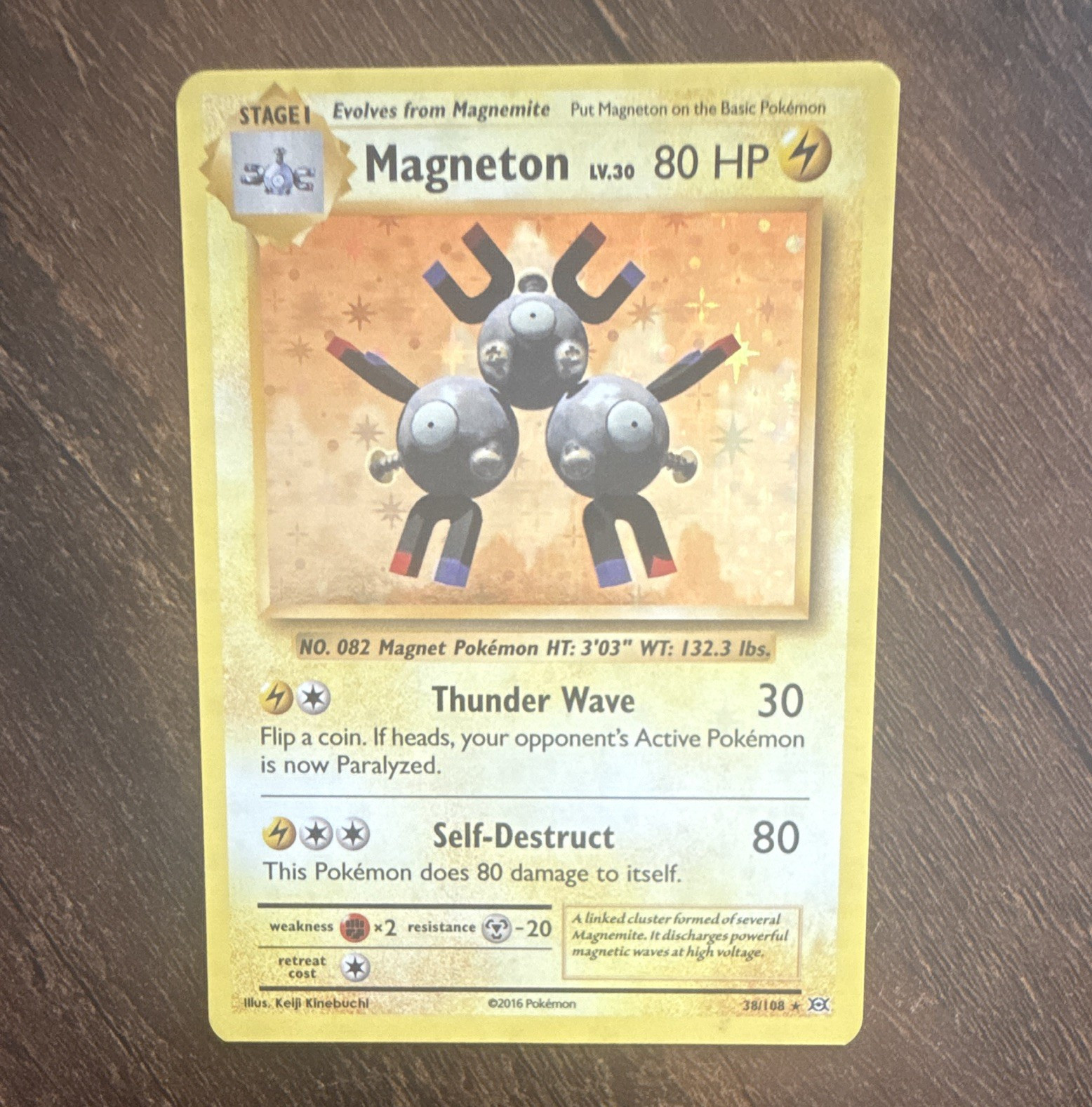 Pokemon TCG Magneton 38/108 Evolutions Holo Rare EN 2016 80 HP Stage 1