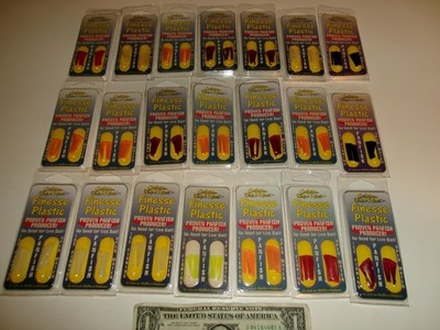 21 Packs Custom Jigs & Spins Micro Noodel Finesse Plastic Panfish Lure - NIP
