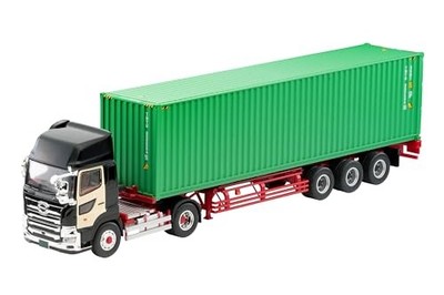 Tomytec TLV Neo Hino Profia 40ft Container Trailer schwarz 1/64 LV-N292c Japa...