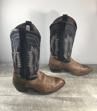 Tony Lama Mens 6171 Ol’ Buck El Paso Leather Pull On Cowboy Western Boots 8.5