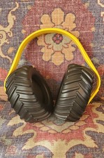 Monster Jam- Truck Tire Kids Ear Muffs Headphones: Yellow, Hearing Protection