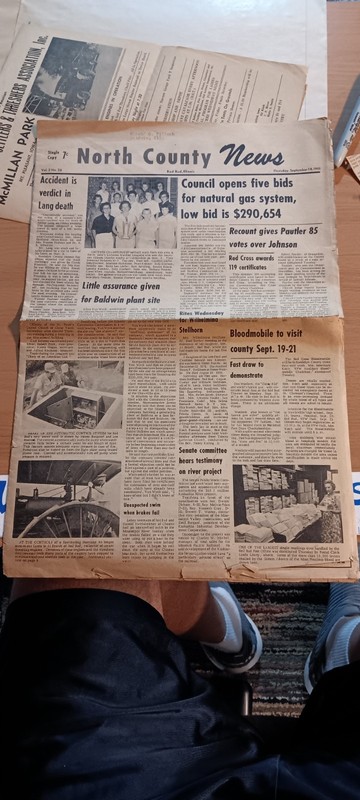 1961 North County News Newspaper Redbud, Illinois.