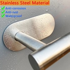 Stainless Steel Toilet Roll Paper Holder Strong Self Adhesive Stick Wall Mount — image 3