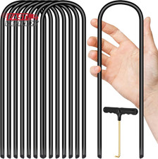 Trampoline Stakes U Shaped Anchors Heavy Duty Metal - Long Trampolines Ground Wi