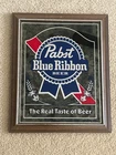 Vintage 18” X 14 3/4” Pabst Blue Ribbon Beer Mirror "The Real Tast of Beer" Sign