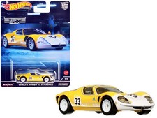 Hotwheels HCJ91 1969 Alfa Romeo 33 Stradale #33 Yellow and White