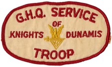 1957 Jamboree G.H.Q Service Troop Knights Dunamis Boy Eagle Scout Armband Patch