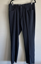 Greg Norman Men  s Performance Flex Waistband Button Pants, Navy , Size 32X32 NWT