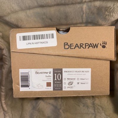 NEW WITH BOX   BEARPAW HICKORY SUEDE SLIPPERS   Men's Size 10 MED. 