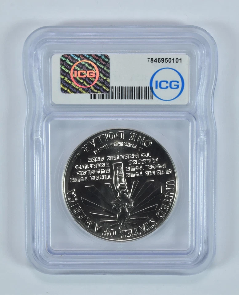 1986-P Statue Of Liberty Commemorative Silver Dollar MS70 ICG *1600 - Image 2 of 4