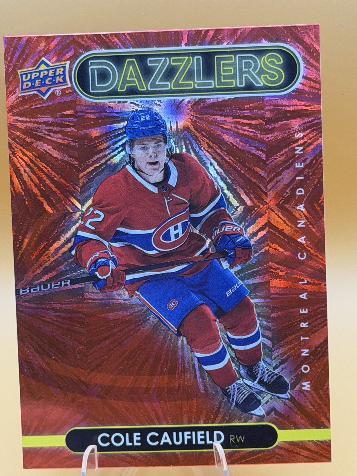 2021-22 Upper Deck Series 1 - Dazzlers Cole Caufield #DZ-25 Red (RC)