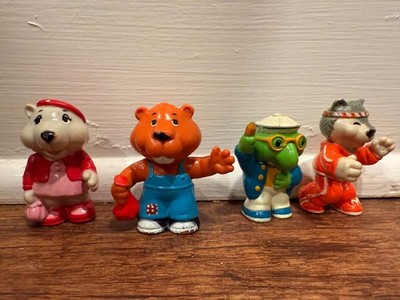 SET OF 4 GETALONG GANG PVC FIGURES Bingo Beaver Zipper Cat Lolly Squirrel Turtle