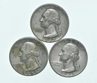 TOUGH 1943 1942 1941 Washington Quarter 90% Silver Lot *770