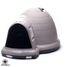 Insulated Large Dog House - Indigo Igloo with Ventilation for -Round Comfort