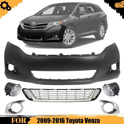 Front Bumper Cover Fascia & Grille Assembly Kit For 2009-2016 Toyota Venza