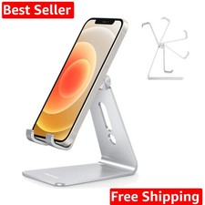 Adjustable Cell Phone Stand, Aluminum Desktop Cellphone Stand with Anti-Slip ...