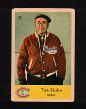 1959-60 TOE BLAKE #27 Parkhurst Canadiens HALL OF FAME Coach KEY NHL Hockey Card