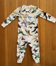 Hanna Andersson- 80- 18-24 Mon One Piece Zippers Pajamas Dinosaurs pterodactyls