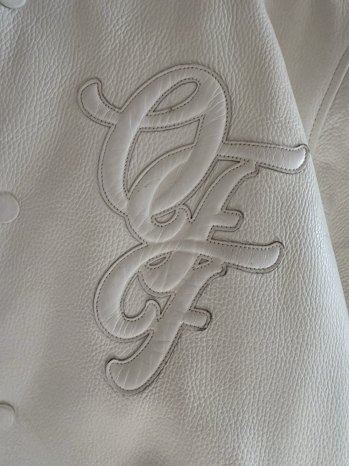 Off-White “Natlover” White Leather Varsity Authenticated Size 48 RRP £3890 image 2