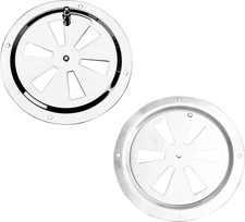 2PCS 5 Inch Grill Vents Round Butterfly Air Cover Ventilation Silver 