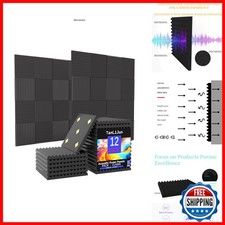 TANLIJUN 12 Pack Sound Proof Foam Panels Walls, 1" x 12" x 12" High Density