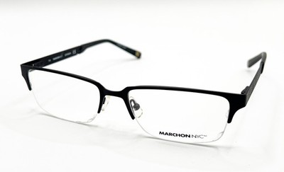 NEW MARCHON NYC COLONY 001 DEEP BLACK AUTHENTIC EYEGLASSES 53-17