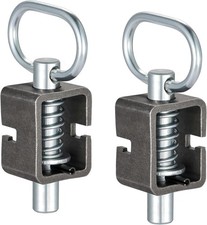 2PCS Weld-On Spring Pin Latch Lock Assembly for Utility Trailer Tail Gate Loaded